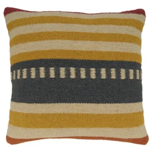 Capa de Almofada Kilim Listrada – Estilo Boho Colorido