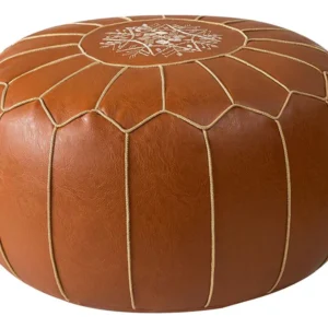 Capa De Puff Estilo Marroquino Em Couro Sintético