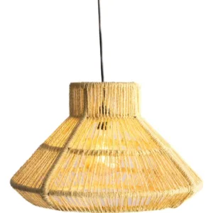 Luminária Pendente Artesanal em Palha Natural Estilo Boho