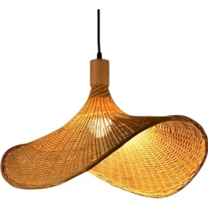 Luminária Pendente Artesanal em Palha Natural Decor Boho Escandinava