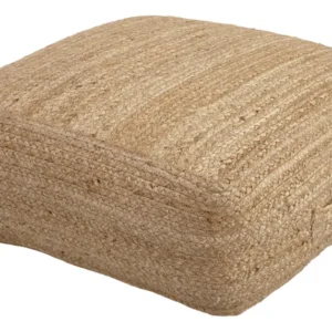 Pufe Quadrado de Juta Natural – Beleza Atemporal